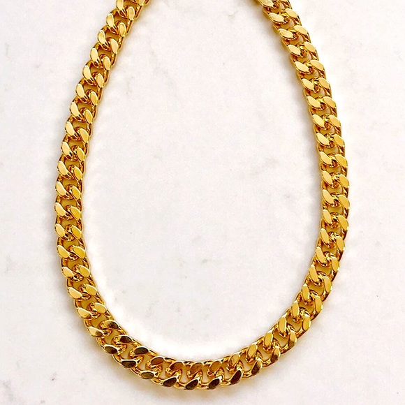 🔵𝟲𝟱%𝗢𝗙𝗙 𝗯𝘂𝗻𝗱𝗹𝗲𝘀 𝟯+🔵 NEW Gold Thick Curb Stainless Steel Necklace - Picture 12 of 16